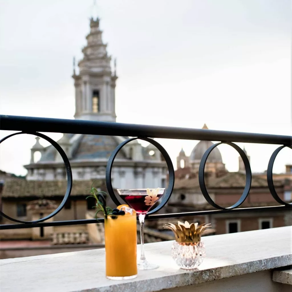 Rooftop Cocktails at Divinity Terrace Lounge - Rome Bars with a View