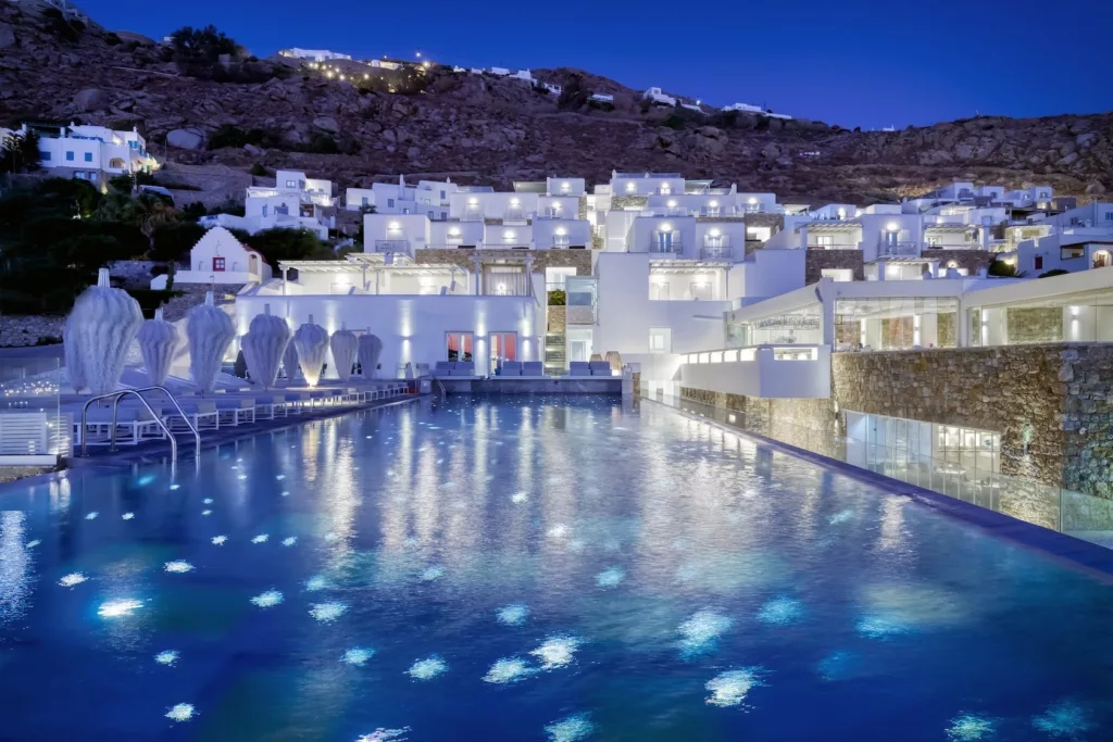 After buying World of Hyatt points, the points can be redeemed at properties like the Mykonos Riviera Hotel and Spa, an Small Luxury Hotels of the World property that participates in the World of Hyatt alliance