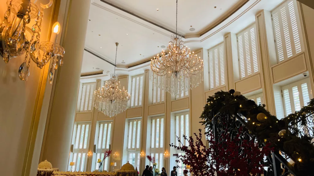 Park Hyatt Saigon lobby chandeliers