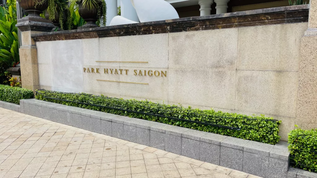 Park Hyatt Saigon outdoor signage - Park Hyatt Saigon,free night award