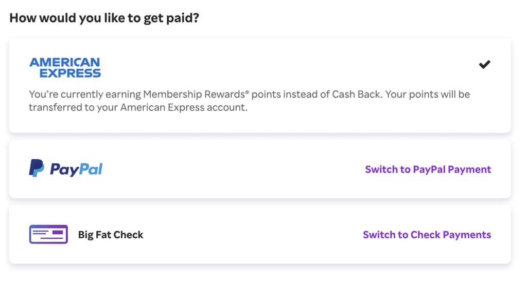 Set up Rakuten to reward you with Membership Rewards instead of cash back
