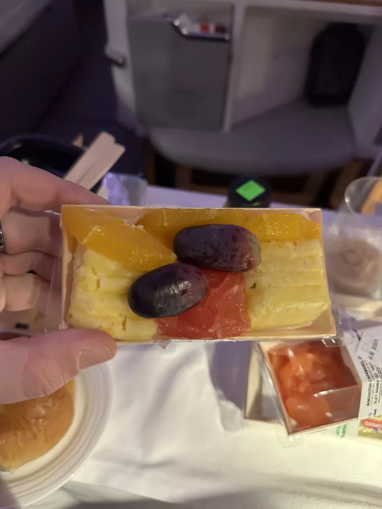 Emirates business class kosher breakfast