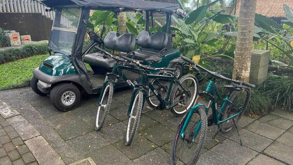 Alila Ubud bikes golf cart - Alila Ubud