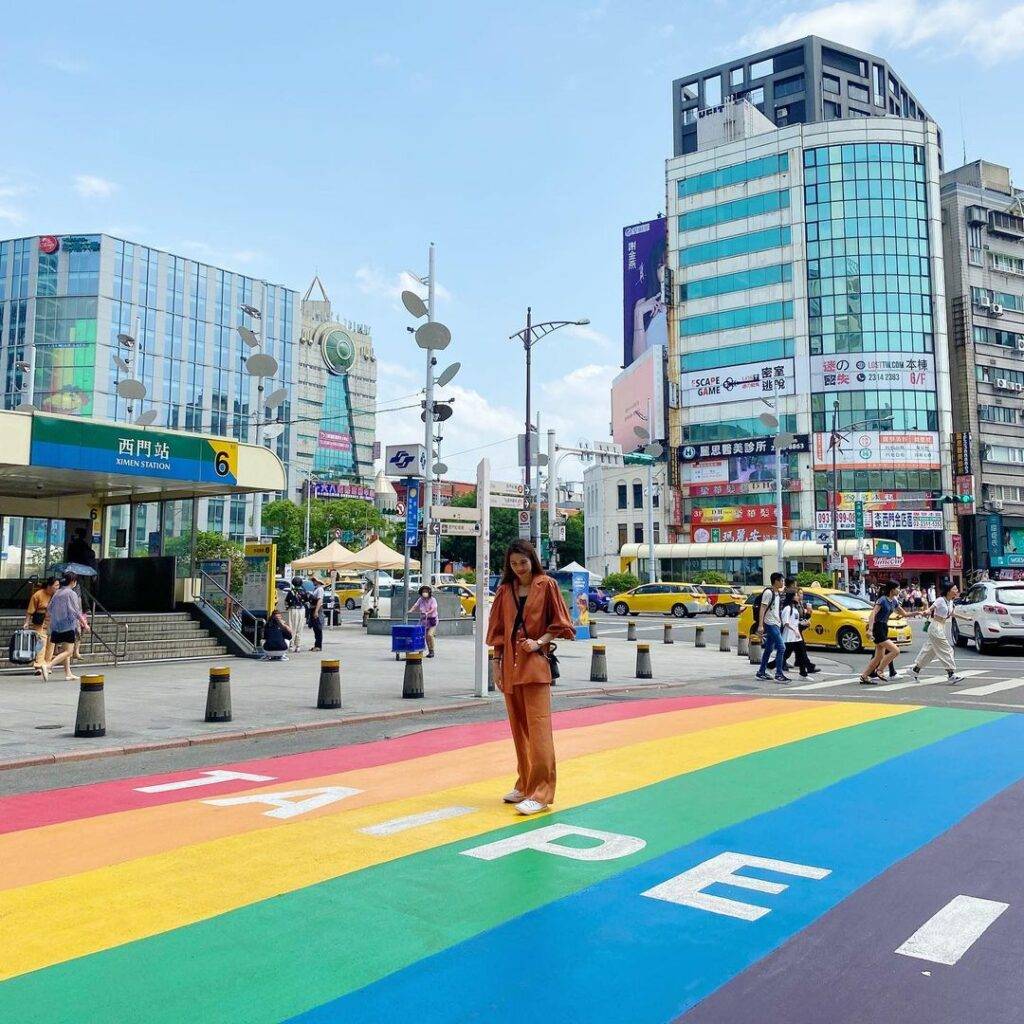 Ximending DistrictTaipei Rainbow Flag Crossing - Taipei