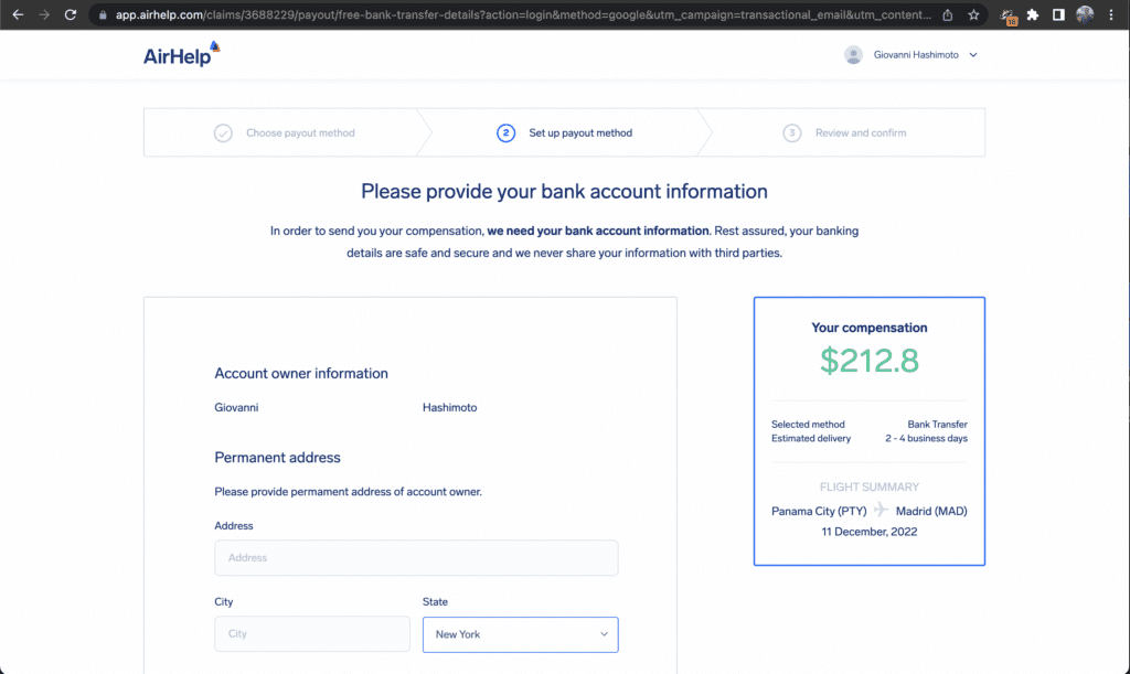 AirHelp claim compensation Screen Shot 2023 07 05 at 5.26.53 PM -