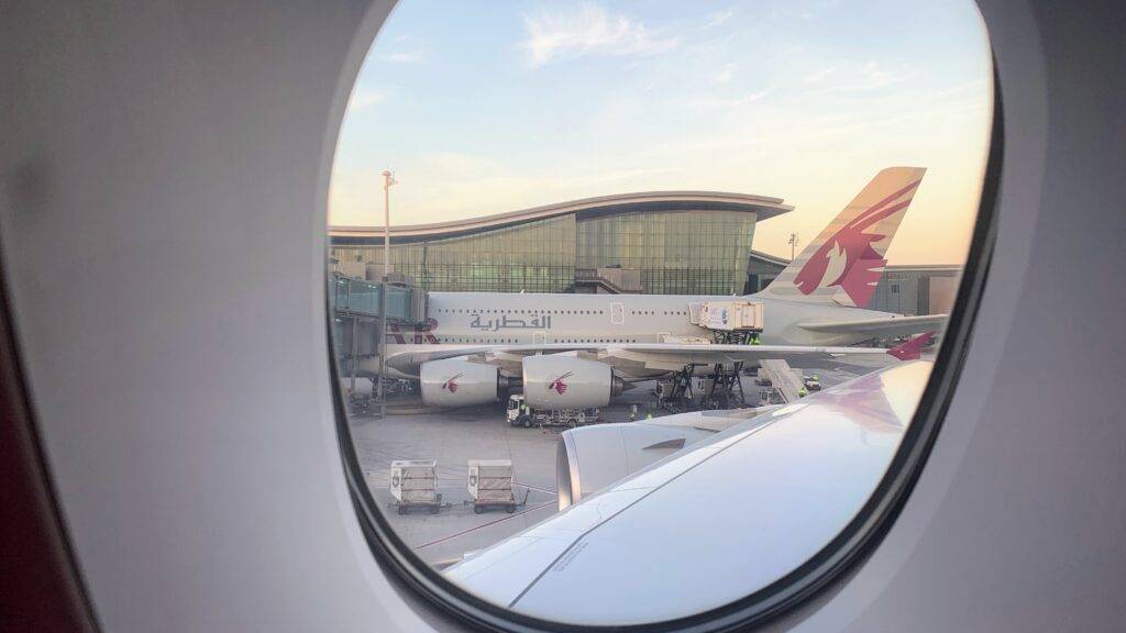 Qatar Airways A380 Doha Hamad Airport -